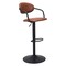 Modern Home 43.75" Brown and Black Upholstered Bar Chair